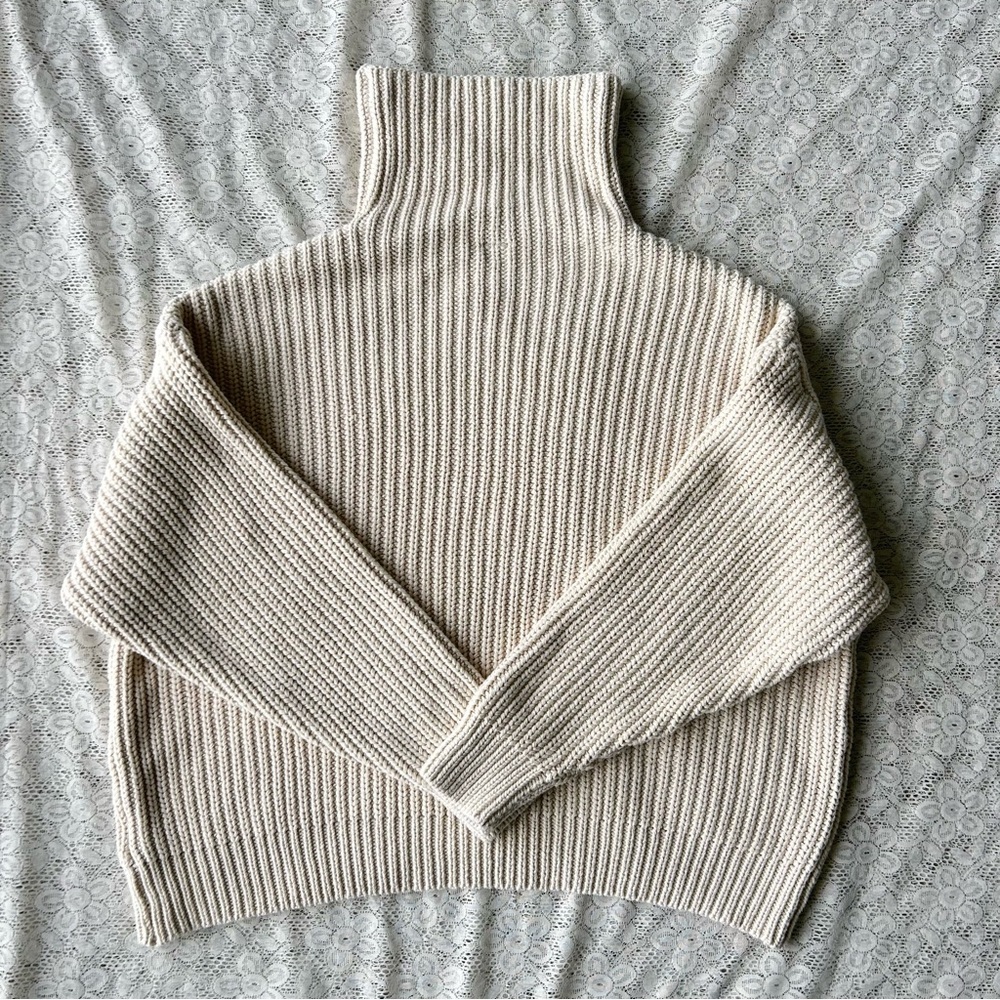 Free people swim too deep ivory sweater small